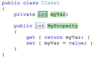 Prop Snippet from Visual Studio 2005