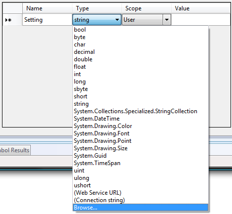 Visual Studio Settings